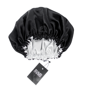 Black & White Satin Bonnet