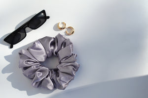 Majestic Mauve luxury satin scrunchie