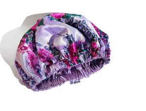 Floral Satin Bonnet